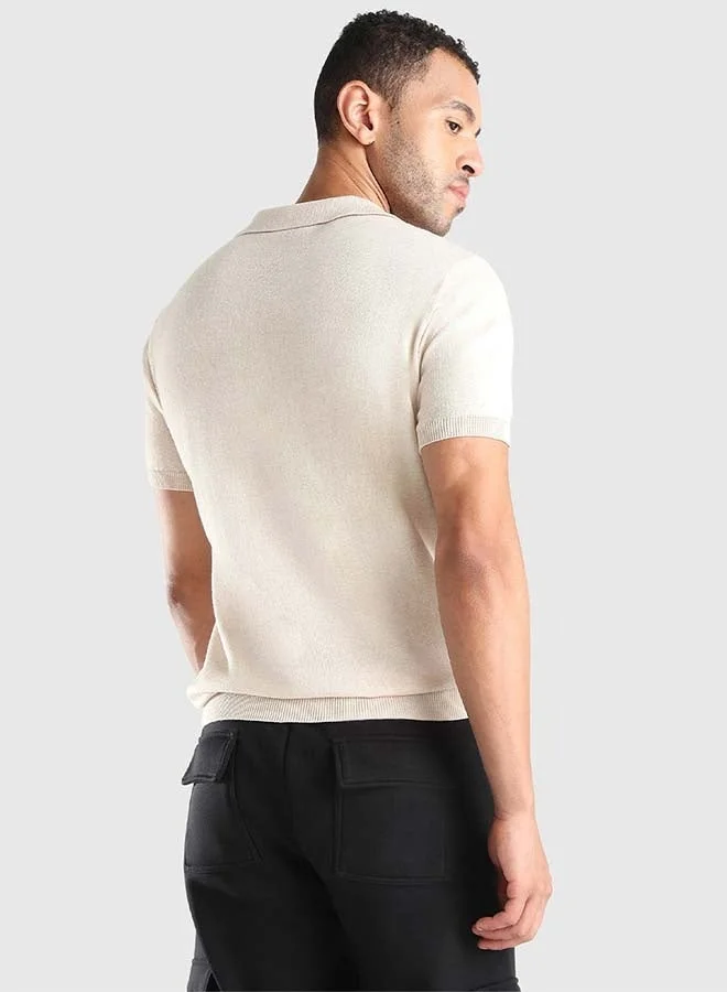 Musclemind Men's Flat Knit Polo